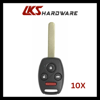 2003-2010 Honda Accord Element / 4-Button Remote Head Key / OUCG8D-380H-A ( PACK OF 10 )