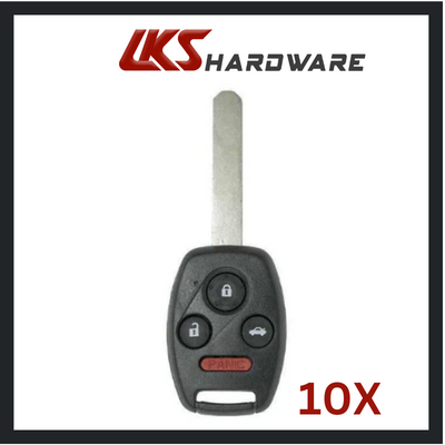 2008-2015 Honda Accord / Pilot 4-Button Remote Head Key / KR55WK49308 ( PACK OF 10 )