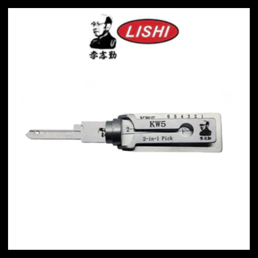 ORIGINAL LISHI - KW5 / 6-Pin - Kwikset Keyway Tool / 2-in-1 Pick & Decoder / AG