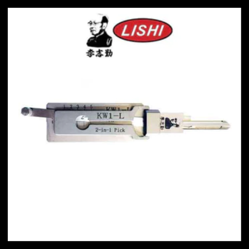 ORIGINAL LISHI - KW1-L / 5-Pin Kwikset Keyway Tool / 2-in-1 Pick & Decoder / Left Hand and Reverse / AG