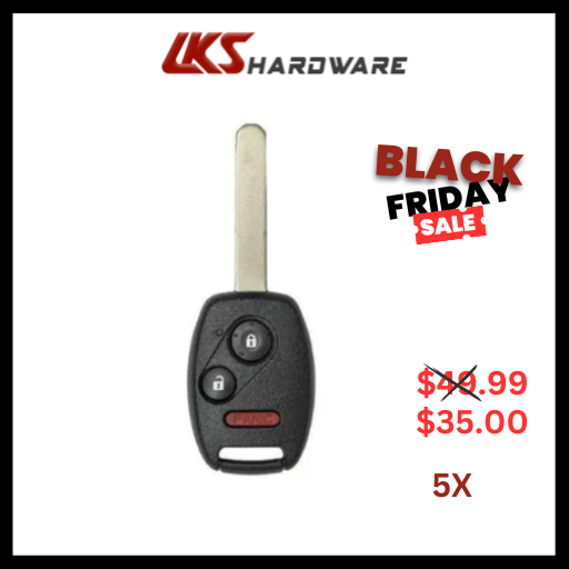 2006-2017 Honda / Acura 3-Button Remote Head Key / N5F-S0084A( PACK OF 5 )