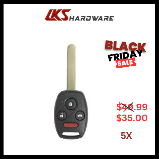 2006-2013 Acura / Honda Civic 4-Button Remote Head Key / N5F-S0084A ( PACK OF 5 )