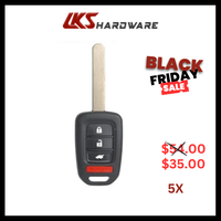 Load image into Gallery viewer, 2017-2022 Honda CR-V / 4-Button Remote Head Key / PN: 35118-TLA-A00 / MLBHLIK6-1TA (433 MHz) (Pack of 5)

