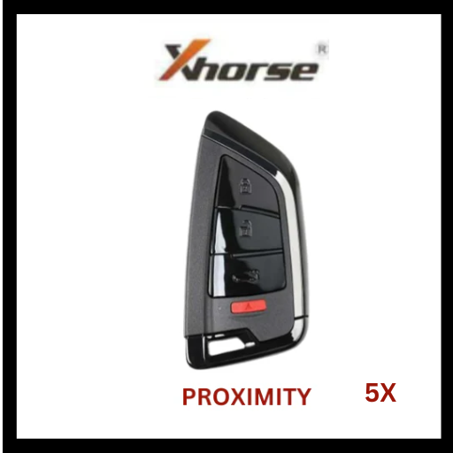 Xhorse - Knife Style / 4-Button Universal Smart Key W/ Proximity Function For VVDI Key Tool ( Model: XSKF21EN )(Pack of 5)