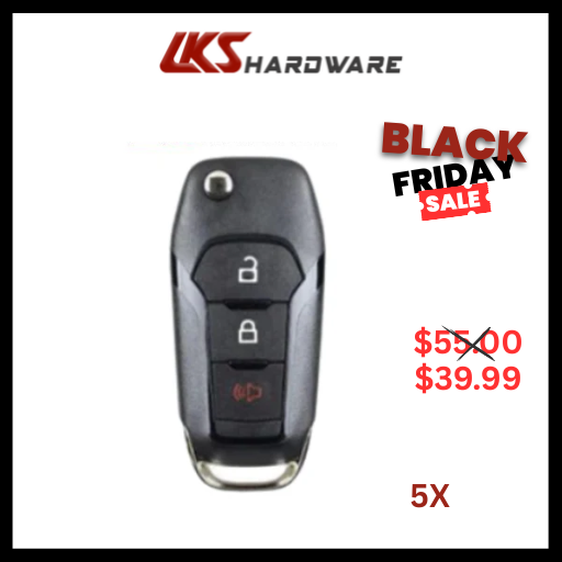 2015-2022 Ford / 3-Button Flip Key / PN: 164-R8130 / N5F-A08TAA (PACK OF 5)