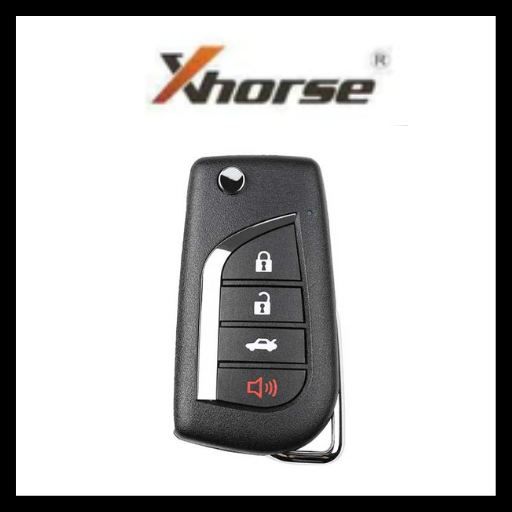 Xhorse - Toyota Style / 4-Button Universal Remote Flip Key for VVDI Key Tools (Wired)