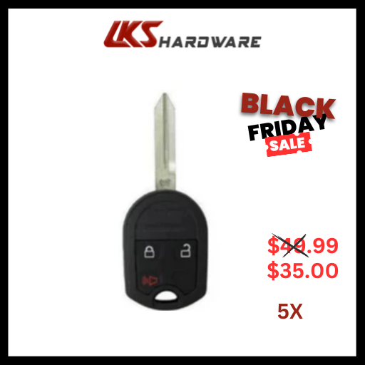 2001-2018 Ford / Mercury  3-Button Remote Head Key / OUCD6000022 (4D 63 80 BIT) (PACK OF 5)