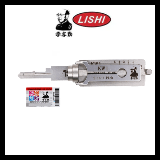 ORIGINAL LISHI - KW1 / 5-Pin Kwikset Keyway Tool / 2-In-1 Pick / AG