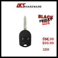 Load image into Gallery viewer, 2001-2018 Ford / Mercury 3-Button Remote Head Key / OUCD6000022 (4D 63 80 BIT) (PACK OF 10)
