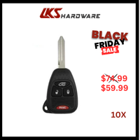 Load image into Gallery viewer, 2004-2016 Chrysler Dodge Jeep 4-Button Remote Head Key (PACK OF 10)
