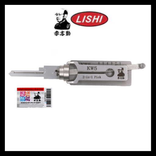 ORIGINAL LISHI - KW5 / 6-Pin - Kwikset Keyway Tool / 2-in-1 Pick & Dec ...