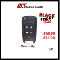 Load image into Gallery viewer, 2010-2019 GM / 5-Button Flip Key / PEPS / PN: 13504199 / OHT01060512 / HU100 / PEPS ( PACK OF 5 )
