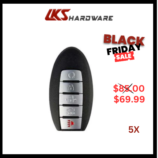 2013-2015 Nissan Maxima / Altima / 5-Button Prox Smart Key / PN: 285E3-3TP5A / KR5S180144014 / IC 014 ( PACK OF 5 )