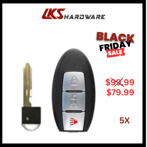 2011-2018 Nissan 3-Button Smart Key / PN: 285E3-1KM0D / CWTWB1U808 ( PACK OF 5 )