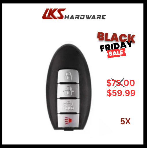 2013-2019 Nissan Sentra / Versa / Leaf / 4-Button Smart Key / CWTWB1U840 ( PACK OF 5 )