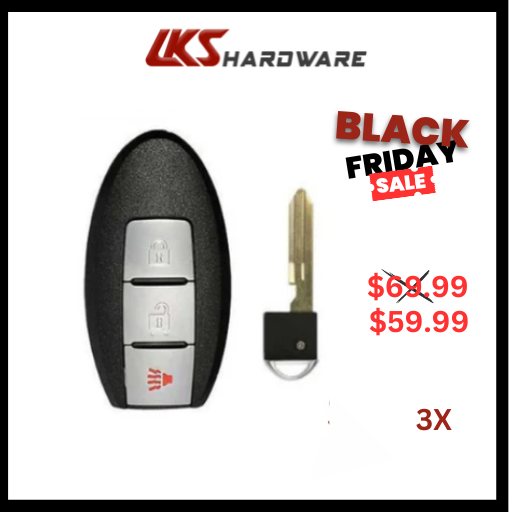 2014-2016 Nissan Rogue / 3-Button Smart Key / PN: 285E3-4CB1A / S180144105 / KR5S180144106 ( PACK OF 3 )