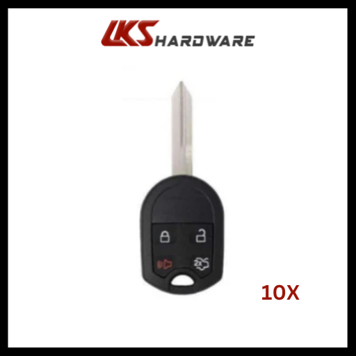 2000-2017 Ford Lincoln Mercury 4-Button Remote Head Key / OUC6000022 ( PACK OF 10)