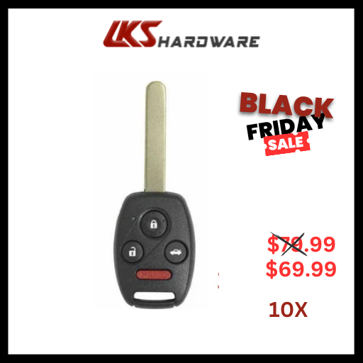 2003-2010 Honda Accord Element / 4-Button Remote Head Key / OUCG8D-380H-A ( PACK OF 10 )