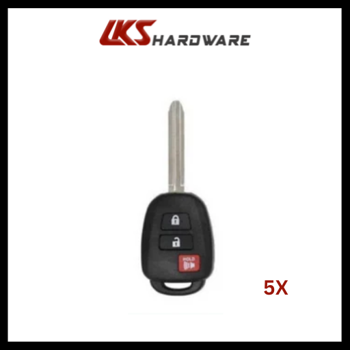 2013-2019 Toyota RAV4 Highlander / 3-Button Remote Head Key / GQ4-52T (H Chip)(Pack of 5)