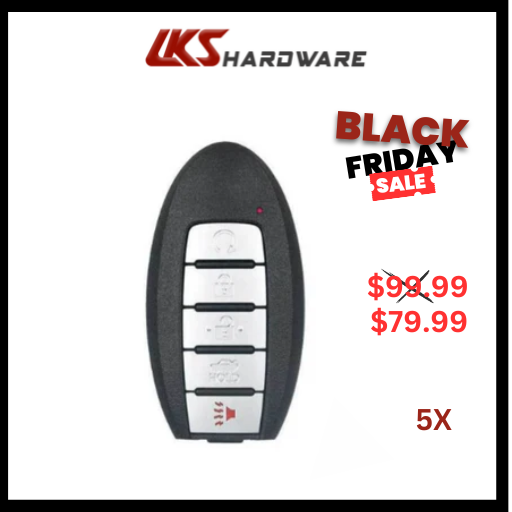 2019-2023 Nissan Maxima / 5-Button Smart Key / PN: 285E3-9DJ3B / S180144906 / KR5TXN7 ( PACK OF 5 )