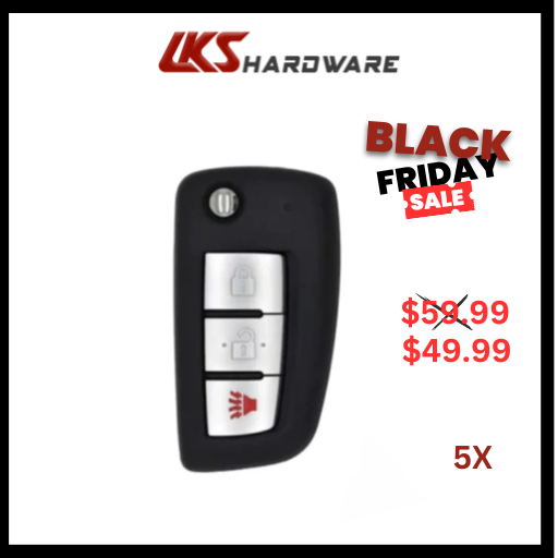 2014-2019 Nissan Rogue / 3-Button Flip Key / PN: 28268-4BA1A / CWTWB1G767 ( PACK OF 5 )