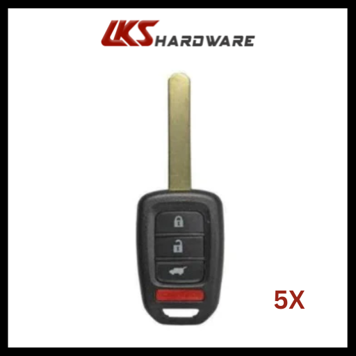 2014-2019 Honda CR-V / HR-V 4-Button Remote Head Key / MLBHLIK6-1T ( PACK OF 5 )
