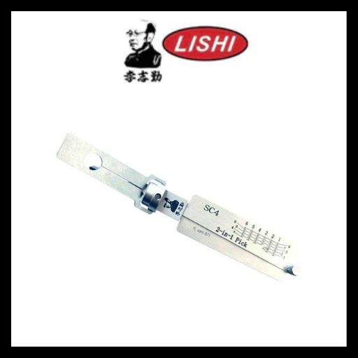 ORIGINAL LISHI - SC4 / 6-Pin / Schlage Keyway Tool / 2-in-1 Pick & Decoder / AG