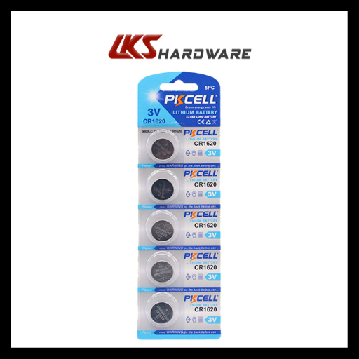 CR1620 (also known as 5009LC) Lithium Manganese Dioxide (Li-MnO2) Button Coin Cell Batteries