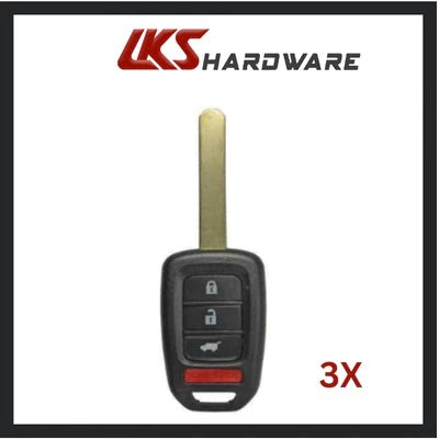 2014-2019 Honda CR-V / HR-V 4-Button Remote Head Key / MLBHLIK6-1T ( PACK OF 3 )