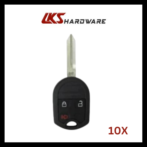 2001-2018 Ford / Mercury 3-Button Remote Head Key / OUCD6000022 (4D 63 80 BIT) (PACK OF 10)