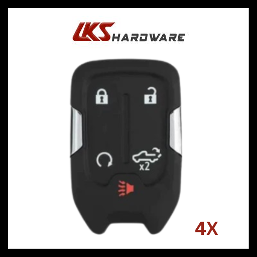 2019-2022 Chevrolet Silverado / 5-Button Smart Key w/ Tailgate / PN: 13508398 / HYQ1EA / 434 Mhz ( PACK OF 4 )