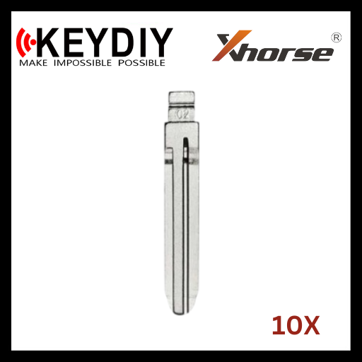 KEYDIY - TR47 - Flip Key Blade - #02 - For Xhorse / Keydiy Universal Remote Flip Keys - Pack of 10