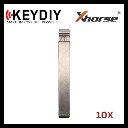 KEYDIY - HU100 - Flip Key Blade - #71 - For Xhorse / Keydiy Universal Remote Flip Keys - Pack of 10