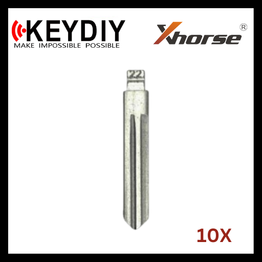 KEYDIY - DA34 / NSN14 - Flip Key Blade - #22 - For Xhorse / Keydiy Universal Remote Flip Keys - Pack of 10