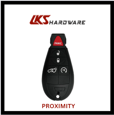 2009-2013 Jeep Grand Cherokee Dodge Durango / 5-Button Fobik Key / PN: 05026538AK / IYZ-C01C / Keyless Go Fobik (AFTERMARKET)