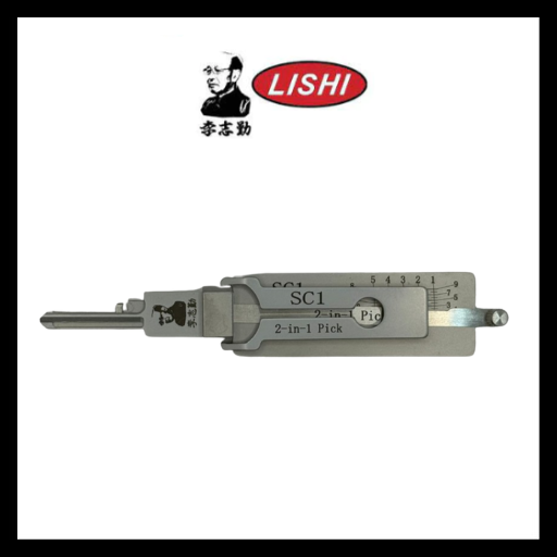 ORIGINAL LISHI - SC1 / 5-Pin / Schlage Keyway Tool / 2-In-1 Pick & Decoder / AG