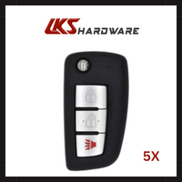 Load image into Gallery viewer, 2014-2019 Nissan Rogue / 3-Button Flip Key / PN: 28268-4BA1A / CWTWB1G767 ( PACK OF 5 )
