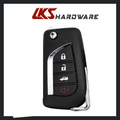 2004-2010 Toyota / 4-Button Flip Key NEW STYLE / GQ43VT20T (67 Chip) (AFTERMARKET)