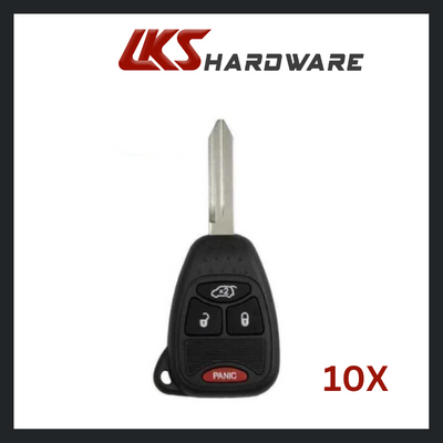 2004-2016 Chrysler Dodge Jeep 4-Button Remote Head Key (PACK OF 10)