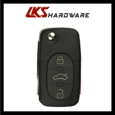 1997-2005 Audi / 4-Button Flip Key / PN: 4D0837231E / MYT8Z0837231 / 315 MHz