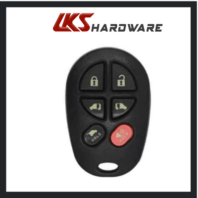 2004-2018 Toyota Sienna / 6-Button Keyless Entry Remote / PN: 89742-AE051 / GQ43VT20T