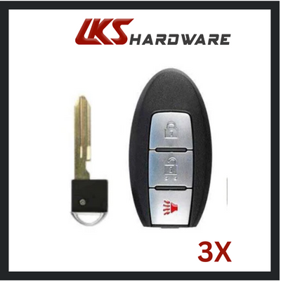 2011-2018 Nissan 3-Button Smart Key / PN: 285E3-1KM0D / CWTWB1U808 ( PACK OF 3 )