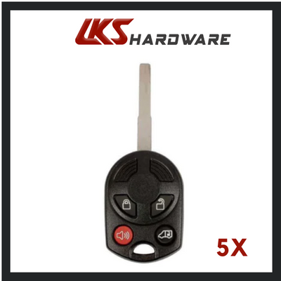 2015-2020 Ford Transit Connect / 4-Button Remote Head Key / HU101 / OUCD6000022 (With Chip) (5X)