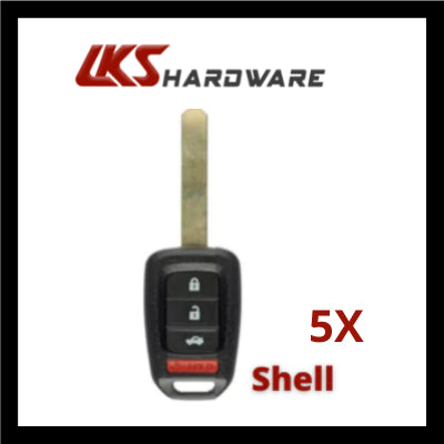 2013-2017 Honda Accord Civic / 4-Button Remote Head Key SHELL / HO01-SVC / MLBHLIK6-1T (5X)