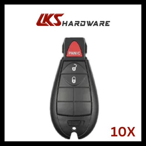 2008-2017 Chrysler Dodge Jeep VW / 3-Button Fobik Key/ M3N5WY783X / 433 MHz (AFTERMARKET) ( PACK OF 10 )