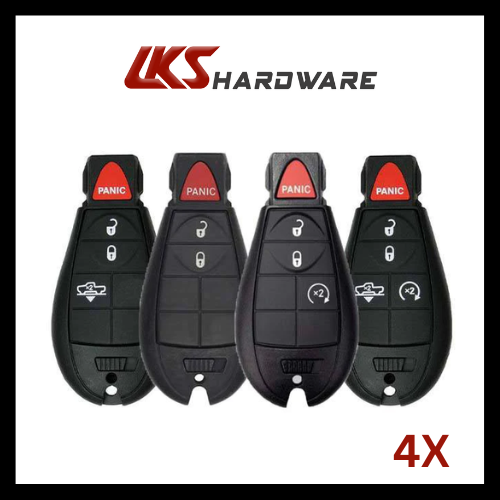 2013-2018 Dodge RAM / 3 and 4 and 5 Button Fobik Keys / GQ4-53T ( PACK OF 4 )