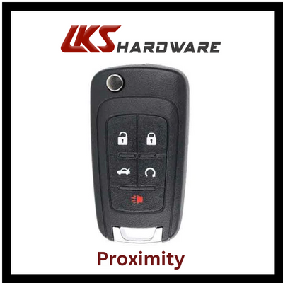 2010-2019 GM / 5-Button Flip Key / PEPS / PN: 13504199 / OHT01060512 / HU100 / PEPS